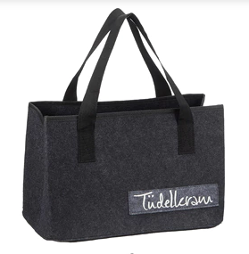 Filztasche "Tüdelkram", (38 x 26 x 26.5 cm)