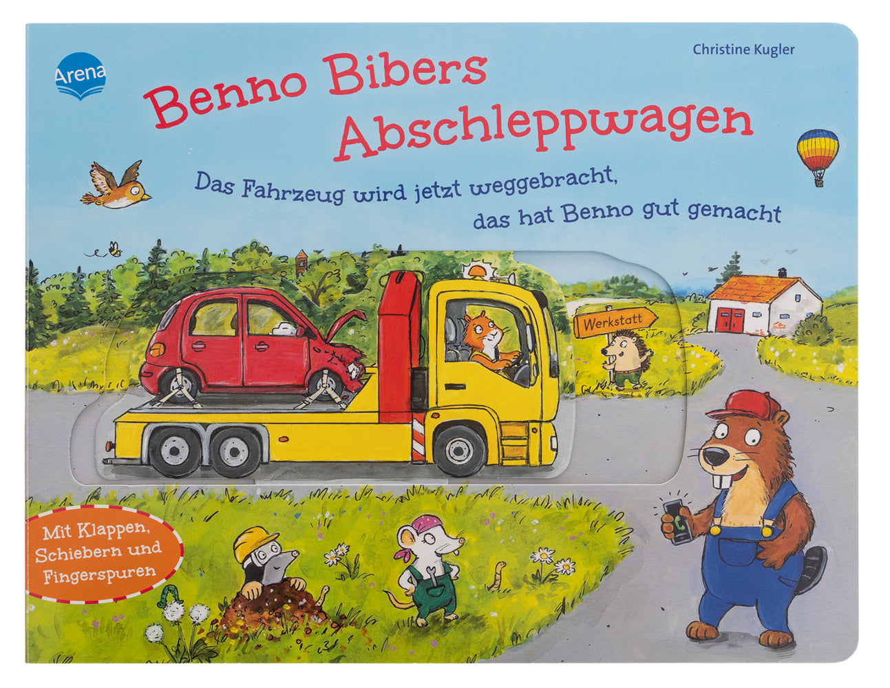Benno Bibers Abschleppwagen. Das Fahrzeug wird jetzt weggebracht, das hat Benno gut gemacht (Christine Kugler)