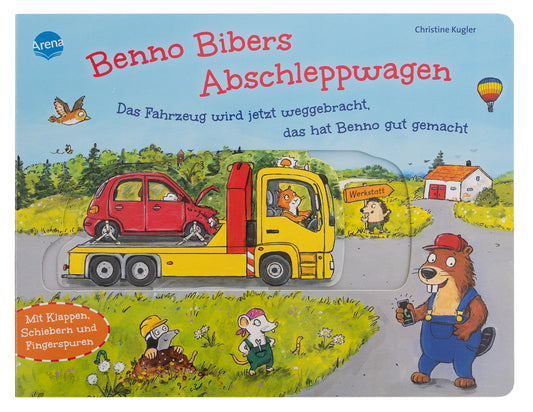 Benno Bibers Abschleppwagen. Das Fahrzeug wird jetzt weggebracht, das hat Benno gut gemacht (Christine Kugler)