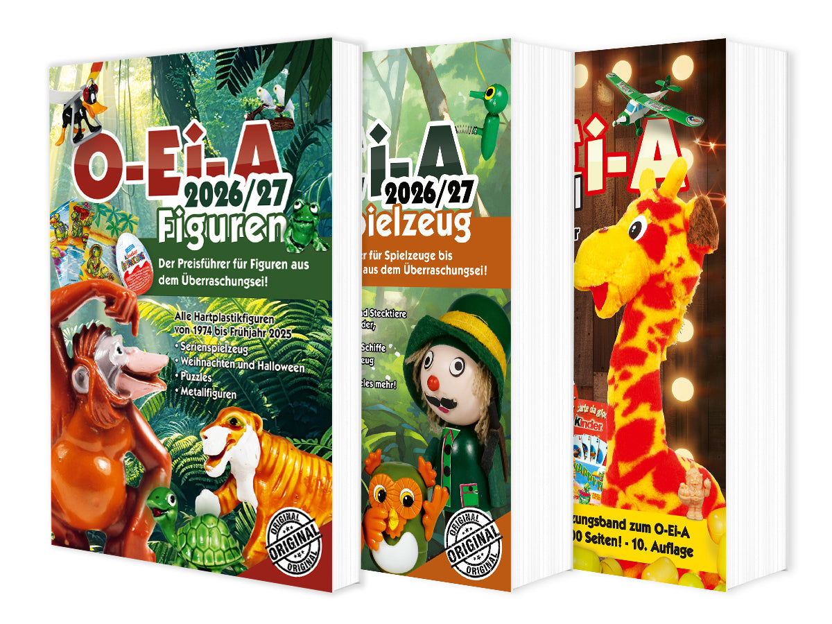 Das O-Ei-A 3er Bundle 2026/27 - O-Ei-A Figuren, O-Ei-A Spielzeug und O-Ei-A Spezial im 3er-Pack mit rund 7, 00 EUR Preisvorteil gegenüber Einzelkauf! (André Feiler)