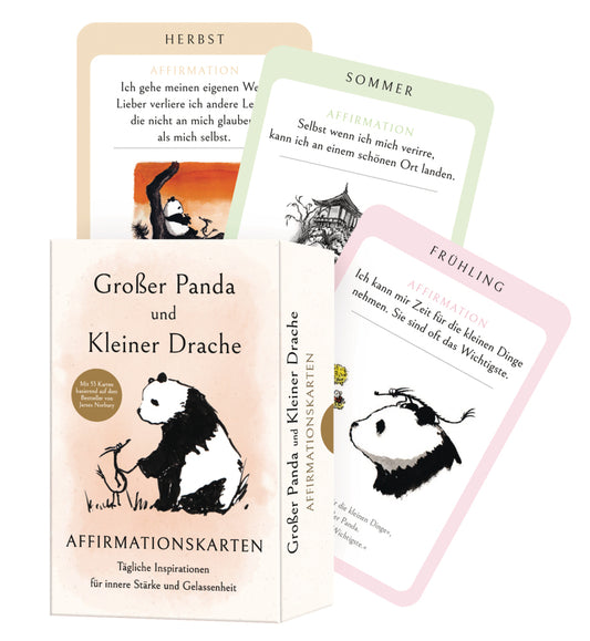 Großer Panda und Kleiner Drache Affirmationskarten (James Norbury)
