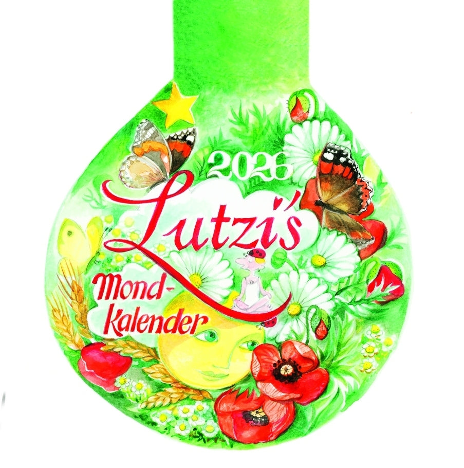 Lutzis Mondkalender rund Ø 16cm (Tagesabreisskalender) 2026 (Andrea Lutzenberger)