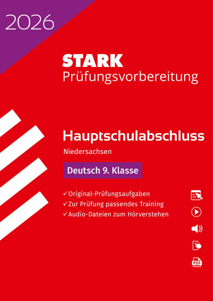 STARK Deutsch 9. Klasse - Hauptschulabschluss 2026 Niedersachsen - Prüfungsvorbereitung, m. 1 Buch, m. 1 Beilage