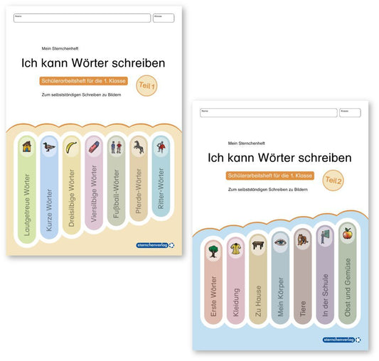 Ich kann Wörter schreiben Teil 1 und 2 im Set (Sternchenverlag Gmbh)
