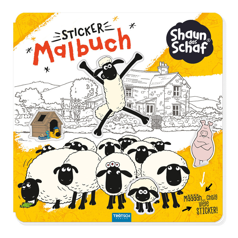Trötsch Shaun das Schaf Stickermalbuch Malbuch mit Stickern (Trötsch Verlag Gmbh & Co.Kg)