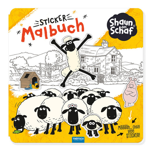 Trötsch Shaun das Schaf Stickermalbuch Malbuch mit Stickern (Trötsch Verlag Gmbh & Co.Kg)