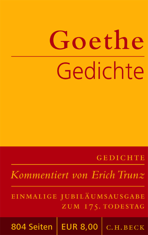 Gedichte, Jubiläumsausgabe (Johann Wolfgang Von Goethe)