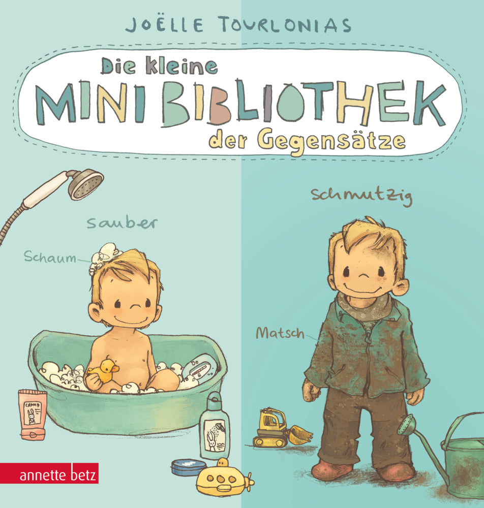 Die kleine Mini-Bibliothek der Gegensätze - Ein Pappbilderbuch über Gegensätze (Die Mini-Bibliothek der Wörter) (Joëlle Tourlonias)