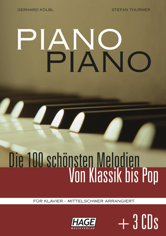 Piano Piano 1 mittelschwer + 3 CDs.Bd.1 (Gerhard Kölbl)