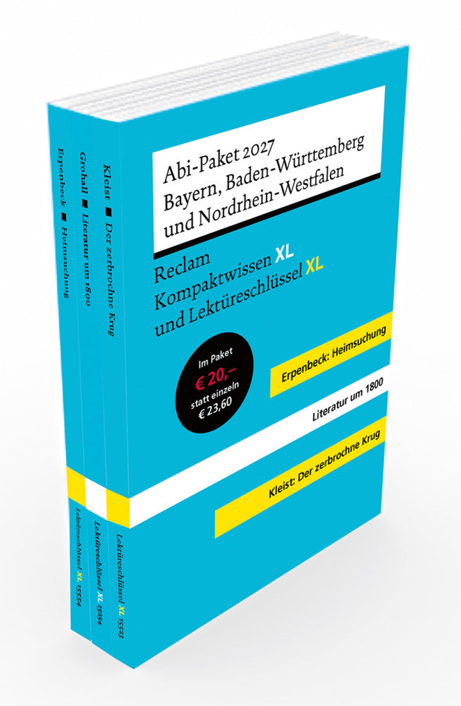 ABI-Paket 2027 Baden-Württemberg / Bayern / Nordrhein-Westfalen - Reclam Kompaktwissen XL und Lektüreschlüssel XL (Marc Grohall)