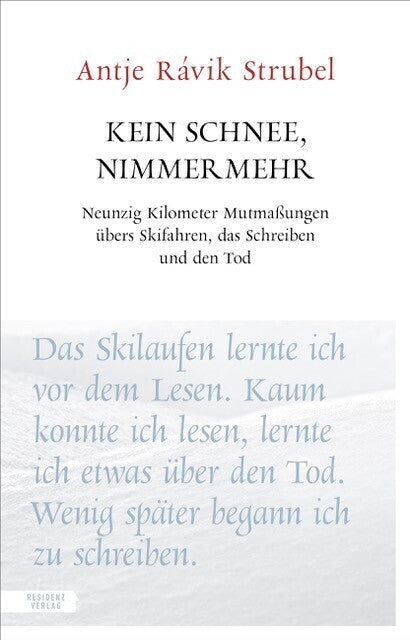 Kein Schnee, nimmermehr (Antje Rávik Strubel)