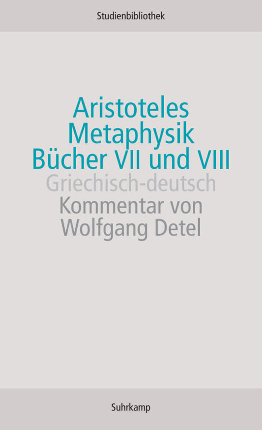 Metaphysik, Bücher VII und VIII (Aristoteles)