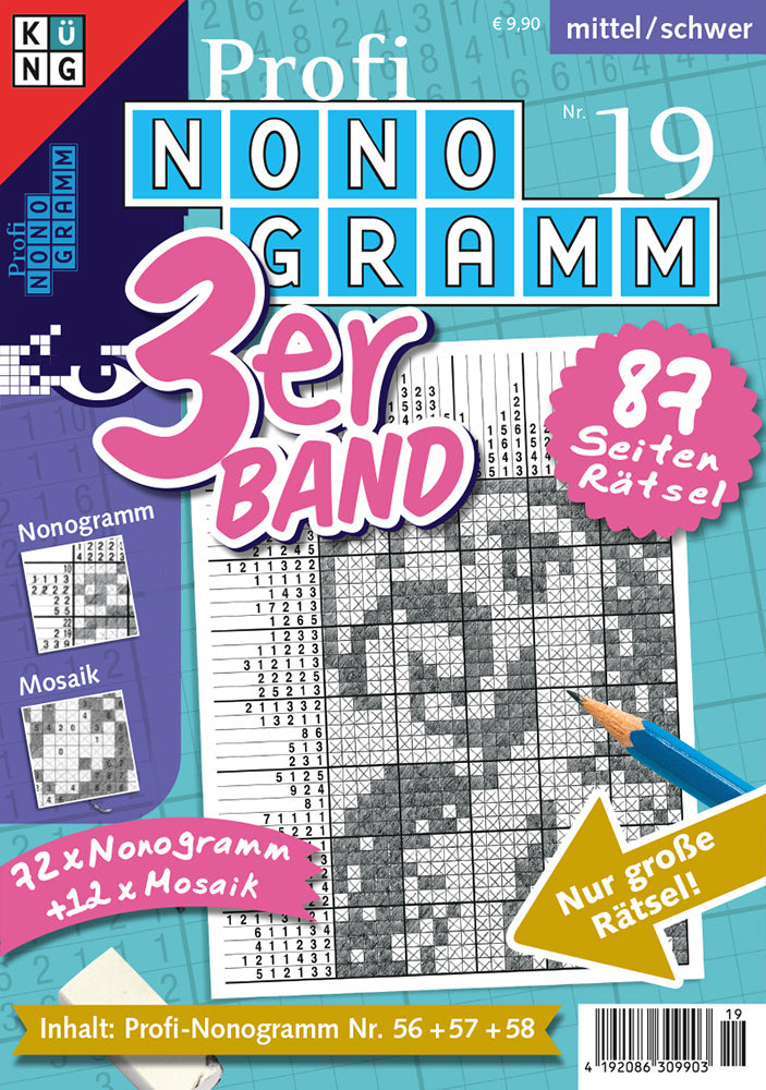 Profi-Nonogramm 3er-Band Nr. 19 (Conceptis Puzzles)
