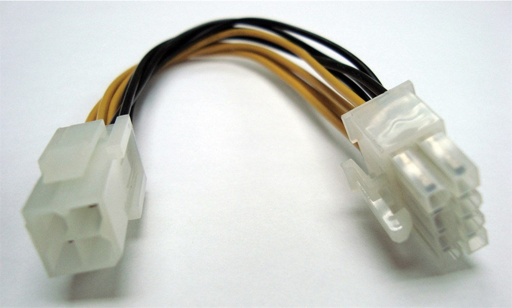 Roline Internes Power Adapterkabel, 8pin PCIe-Stecker - P4-Stecker, 0,15 m