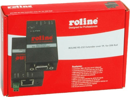 Roline RS-232 Verläng. via TP, DIN Rail