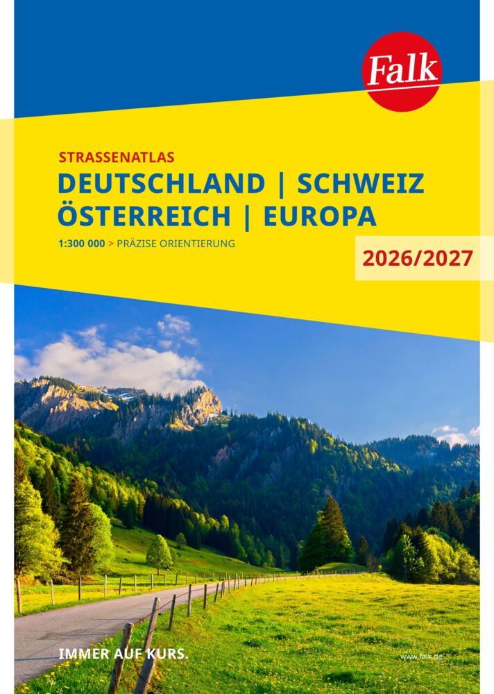 Falk Straßenatlas 2026/2027 Deutschland, Schweiz, Österreich 1:300.000