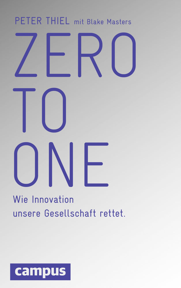 Zero to One (Peter Thiel)