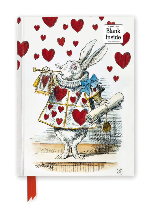 Premium Notizbuch Blank DIN A5: Alice im Wunderland, Weißer Hase (Flame Tree Publishing)