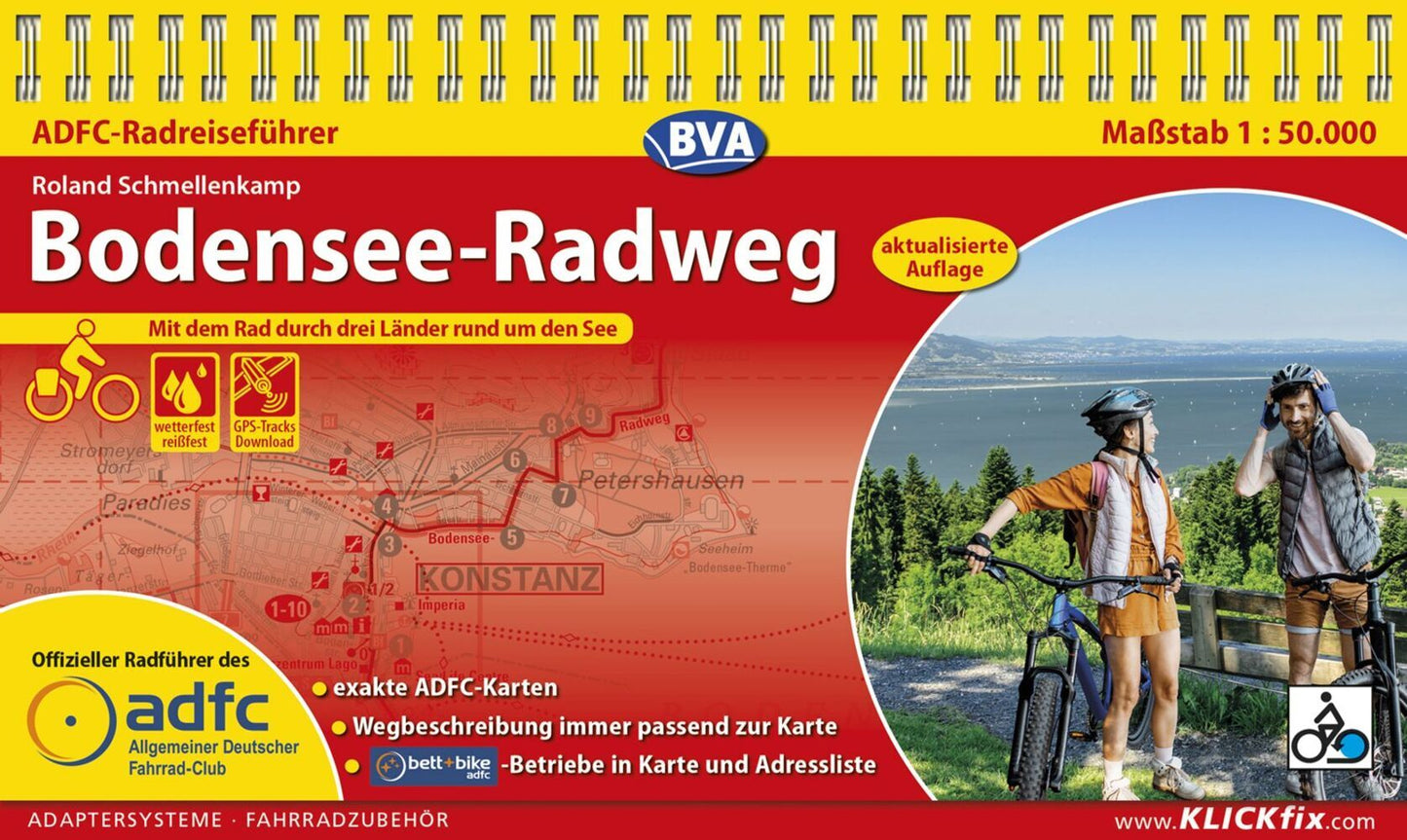 ADFC-Radreiseführer Bodensee-Radweg 1:50.000 praktische , reiß- und wetterfest, GPS-Tracks Download (Roland Schmellenkamp)