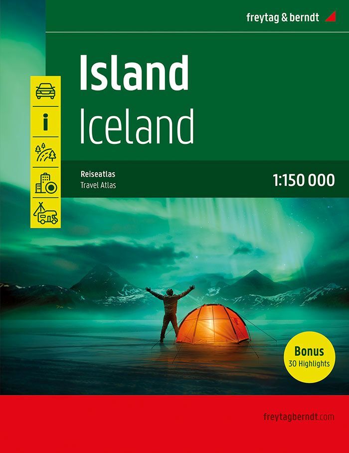 Island Reiseatlas, Autoatlas 1:150.000, freytag & berndt (Freytag & Berndt)