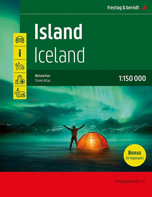 Island Reiseatlas, Autoatlas 1:150.000, freytag & berndt (Freytag & Berndt)