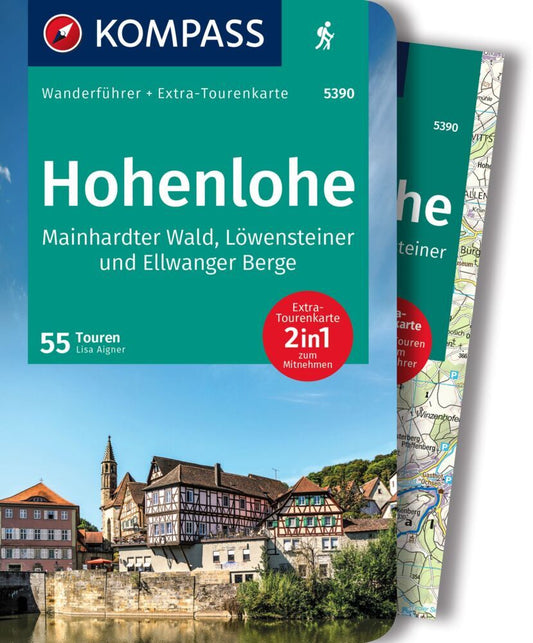 KOMPASS Wanderführer Hohenlohe, Mainhardter Wald, Löwensteiner und Ellwanger Berge, 55 Touren mit Extra-Tourenkarte (Lisa Aigner)