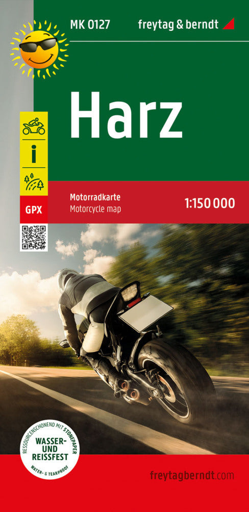 Harz, Motorradkarte 1:150.000, freytag & berndt (Freytag & Berndt)