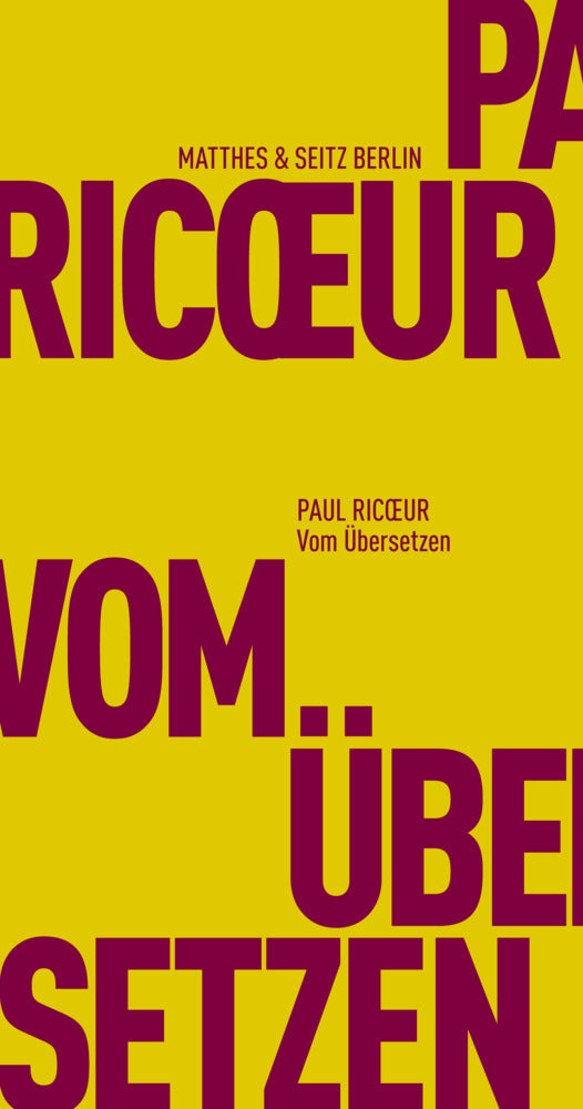 Vom Übersetzen (Paul Ricoeur)