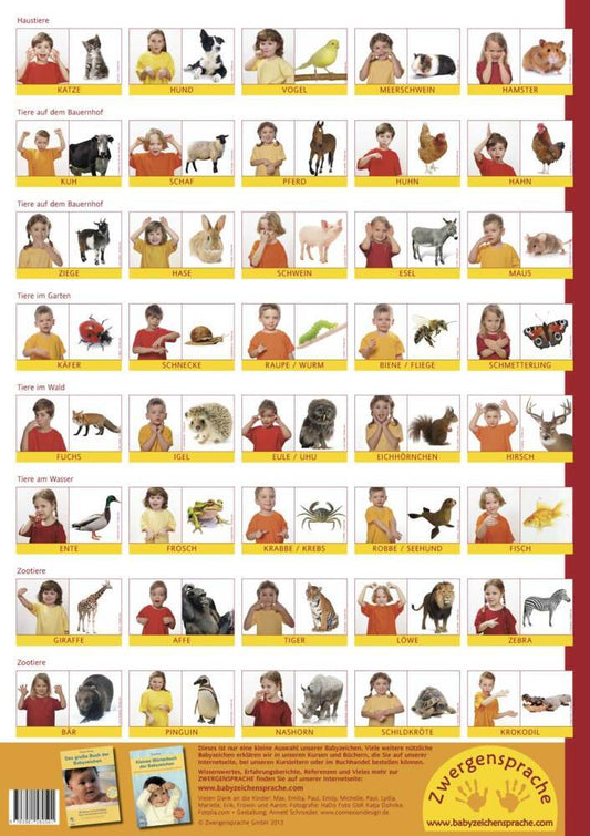 Babyzeichen-Plakat: Tierzeichen (Vivian König)