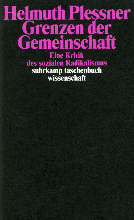 Grenzen der Gemeinschaft (Helmuth Plessner)