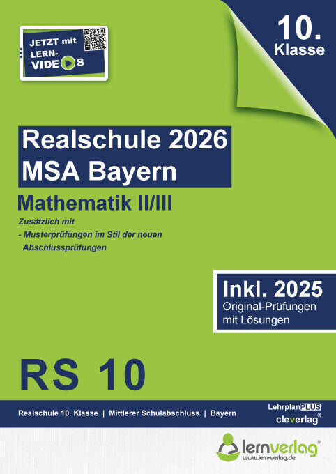 Original-Prüfungen Realschulabschluss Bayern 2026 Mathematik II/III (Lern.De Bildungsgesellschaft Mbh)