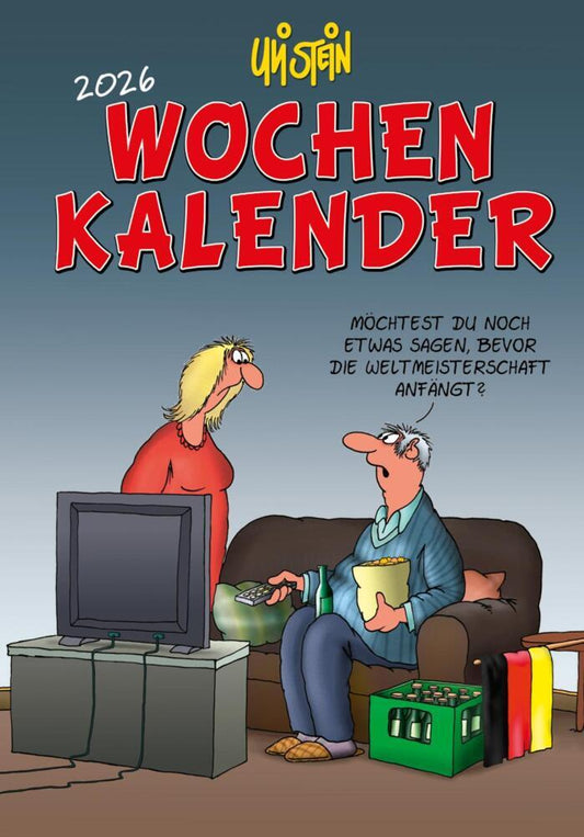 Uli Stein Wochenkalender 2026: Taschenkalender mit Spiralbindung und Gummiband (Uli Stein)