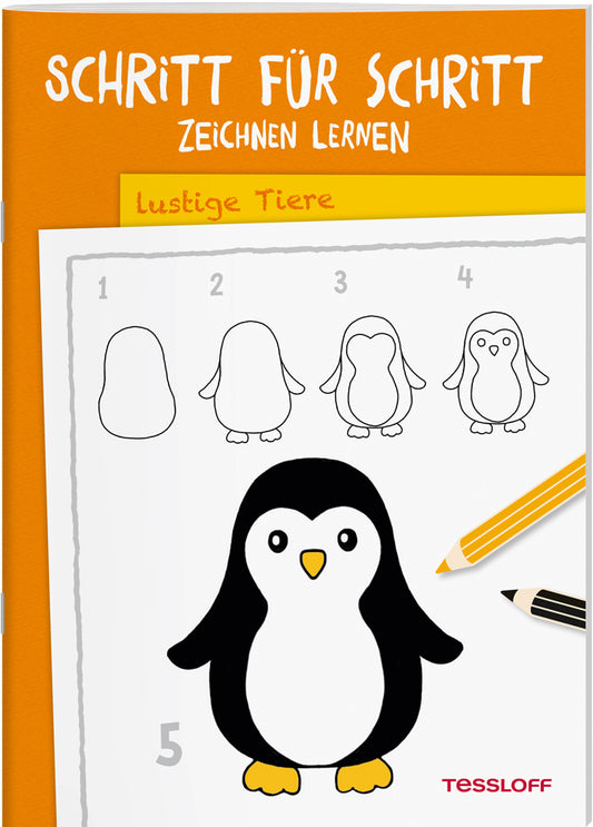 Schritt für Schritt Zeichnen lernen Lustige Tiere (Tessloff Verlag Ragnar Tessloff Gmbh & Co.Kg)