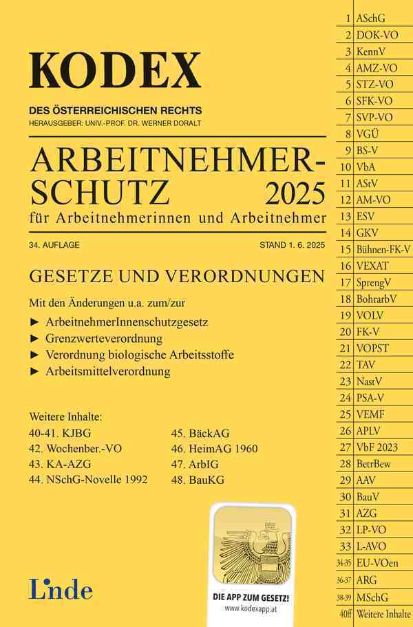 KODEX Arbeitnehmerschutz 2025 (Helmut Reznik)