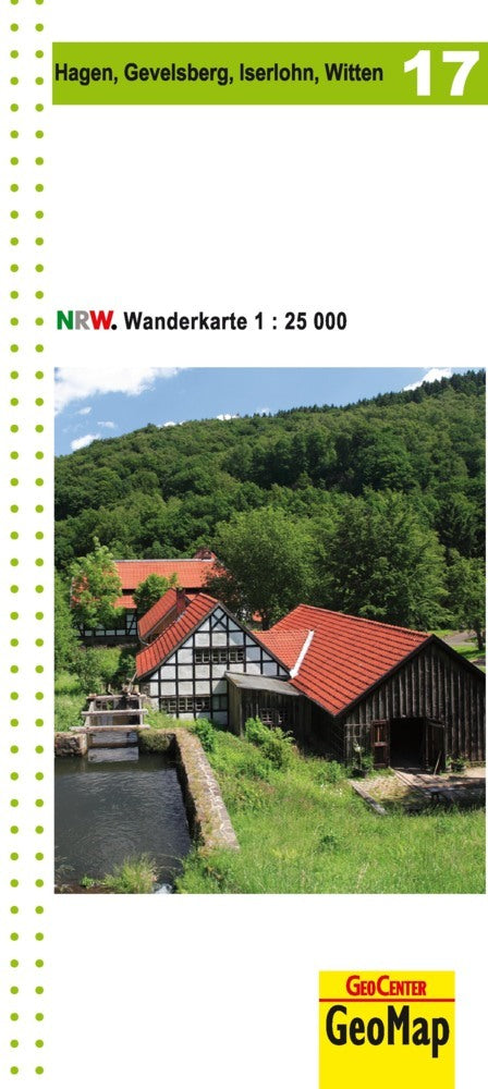 Hagen, Gevelsberg, Iserlohn, Witten Blatt 17, topographische Wanderkarte NRW (Geobasisdaten: Land Nrw)