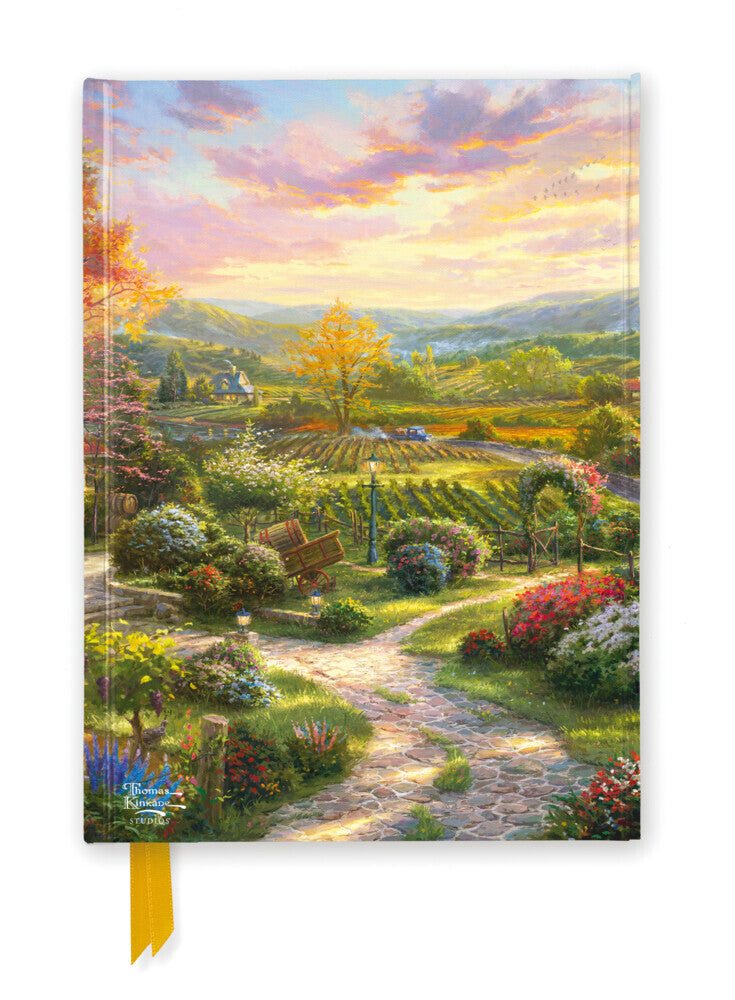 Premium Notizbuch DIN A5: Thomas Kinkade, In den Weinbergen (Flame Tree Publishing)