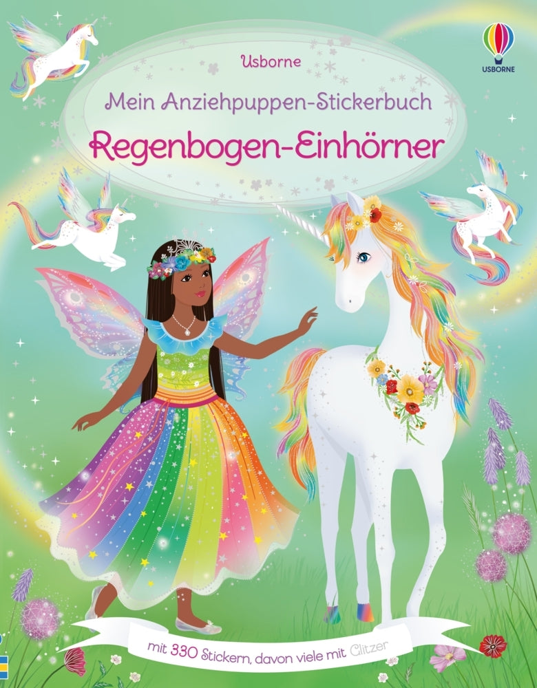 Mein Anziehpuppen-Stickerbuch: Regenbogen-Einhörner (Fiona Watt)