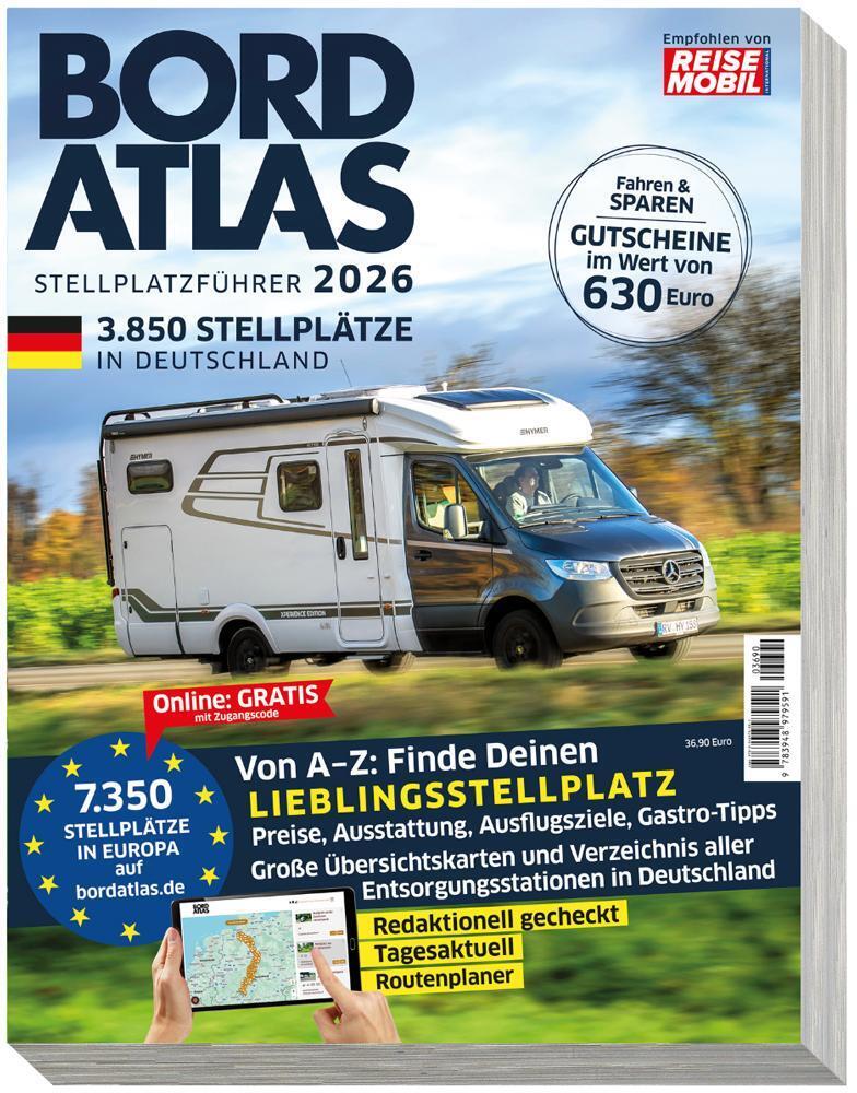 Bordatlas Stellplatzführer 2026 (Reisemobil International)