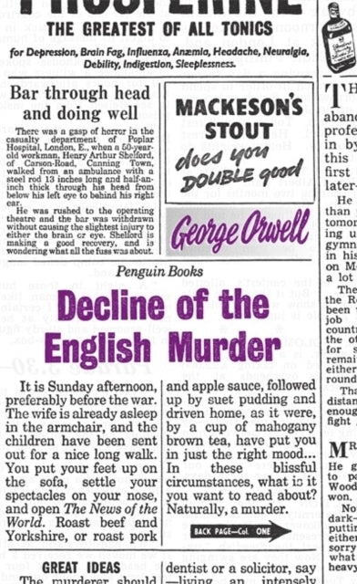 Decline of the English Murder (George Orwell)