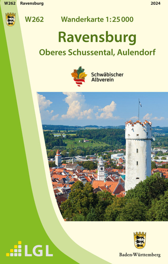 W262 Wanderkarte 1:25 000 Ravensburg (Landesamt Für Geoinformation Und Landentwicklung Baden-Württemberg)