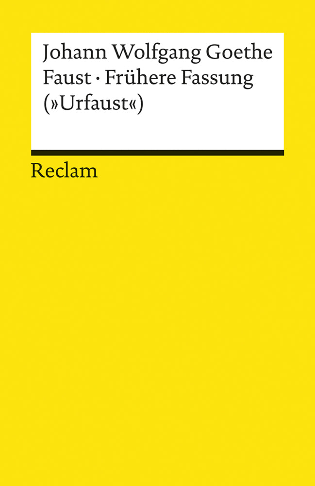 Faust · Frühere Fassung (»Urfaust«) (Johann Wolfgang Von Goethe)