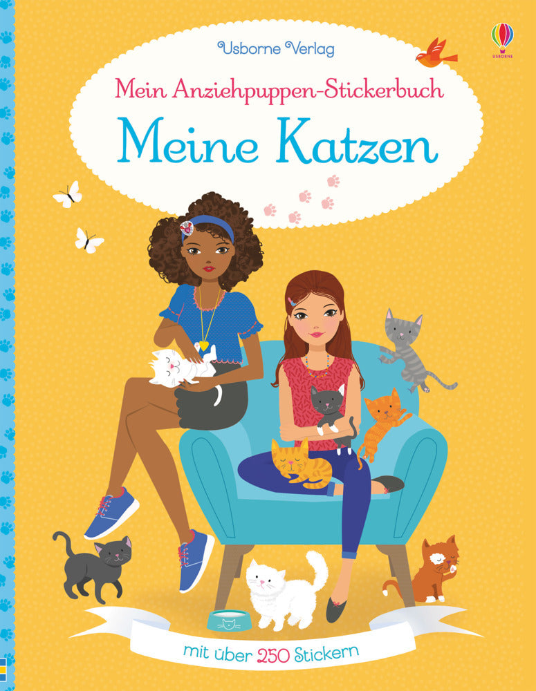 Mein Anziehpuppen-Stickerbuch: Meine Katzen (Lucy Bowman)