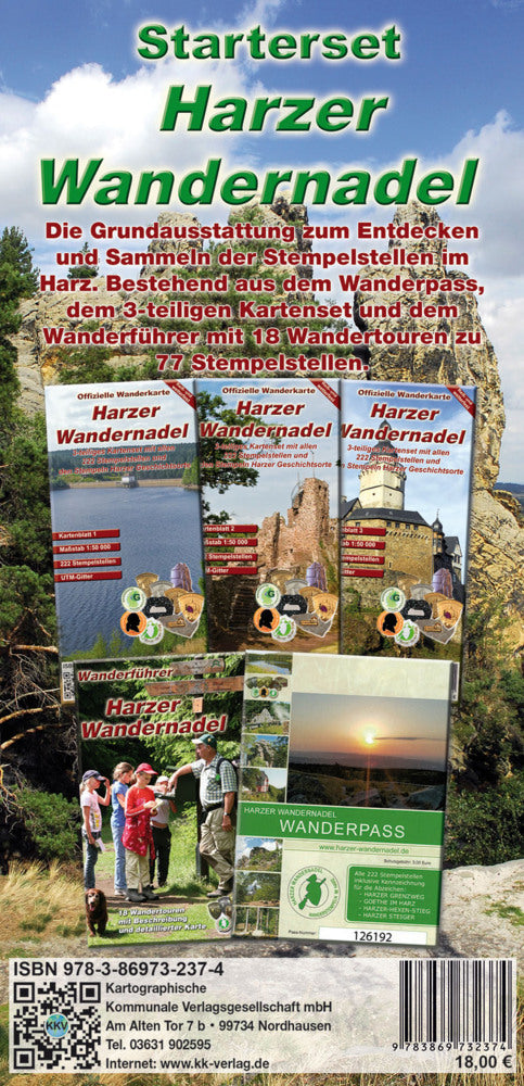 Starterset Harzer Wandernadel, m. 1 Buch, m. 1 Buch, m. 3 Karte (Kartographische Kommunale Verlagsgesellschaft Mbh)