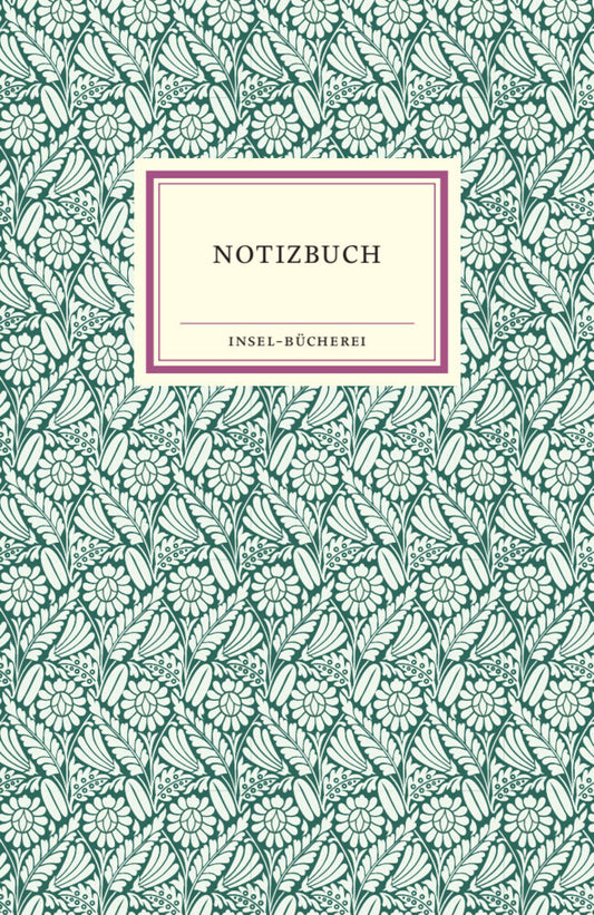 Notizbuch Insel-Bücherei »Blumendekor waldgrün« (Insel Verlag)