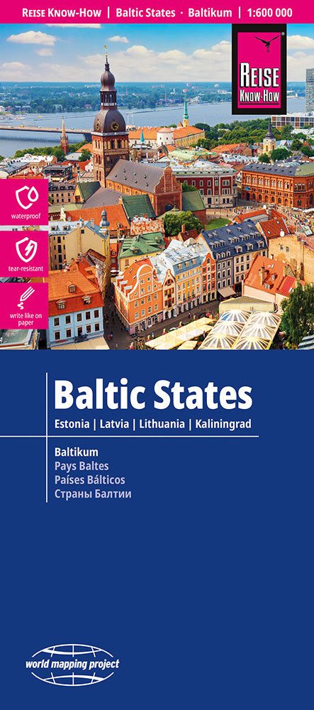 Reise Know-How Landkarte Baltikum | Baltic States (1:600.000): Estland, Lettland, Litauen und Region Kaliningrad