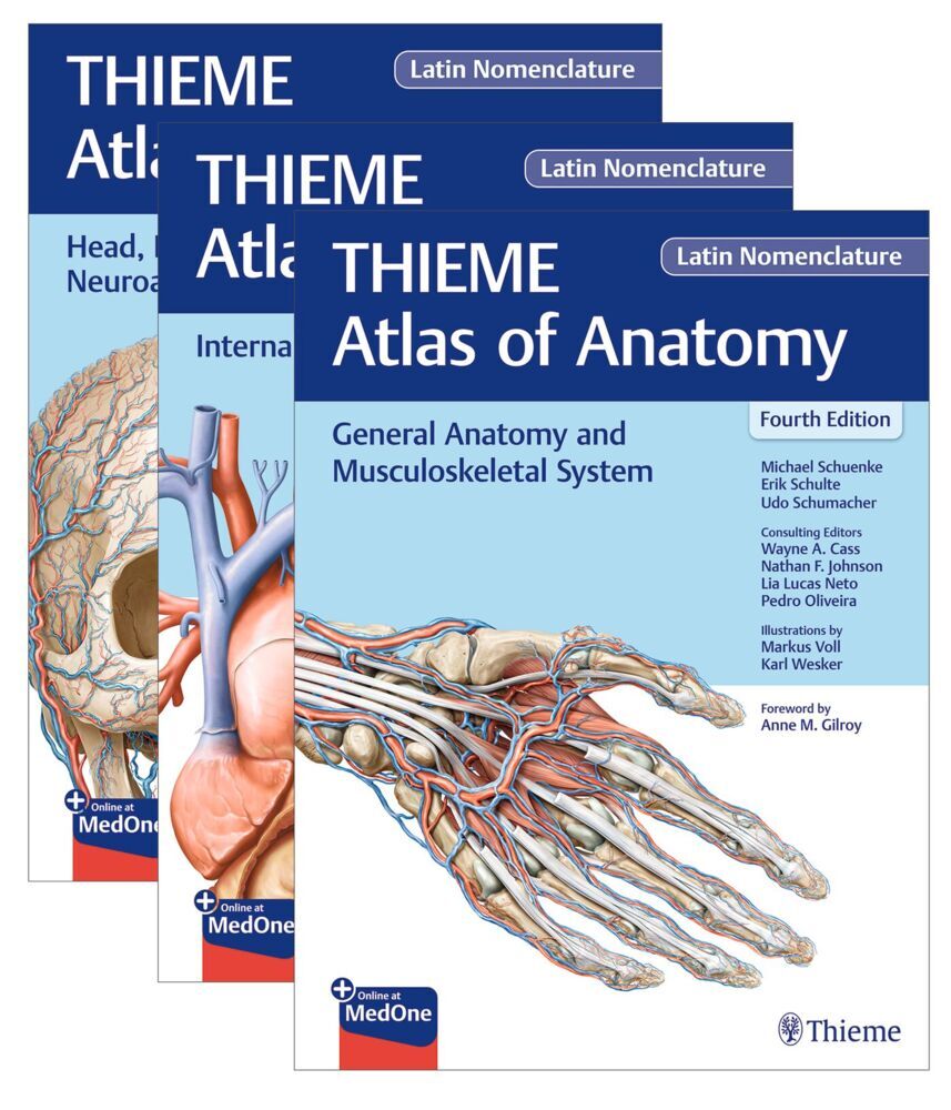 THIEME Atlas of Anatomy, Latin Nomenclature, Three Volume Set, Fourth Edition (Michael Schuenke)