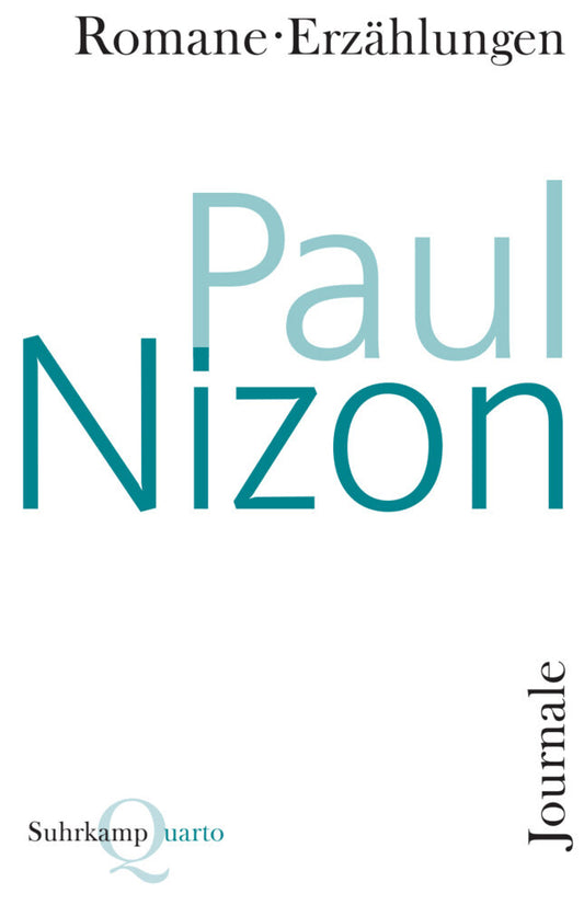 Romane, Erzählungen, Journale (Paul Nizon)