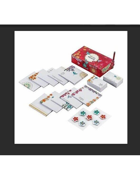 Zettelbox "Sonnige Momente" mit Haftnotizen und Bleistift