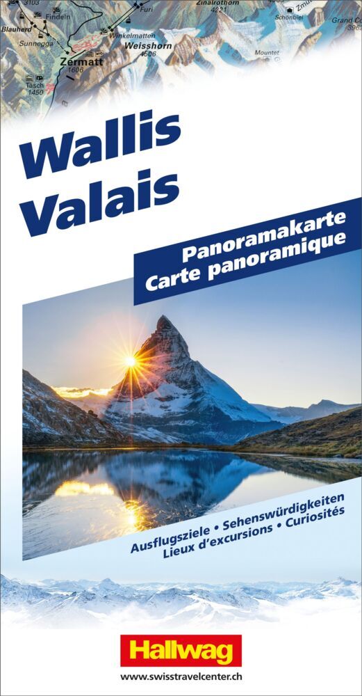 Hallwag Panoramakarte Wallis Panoramakarte