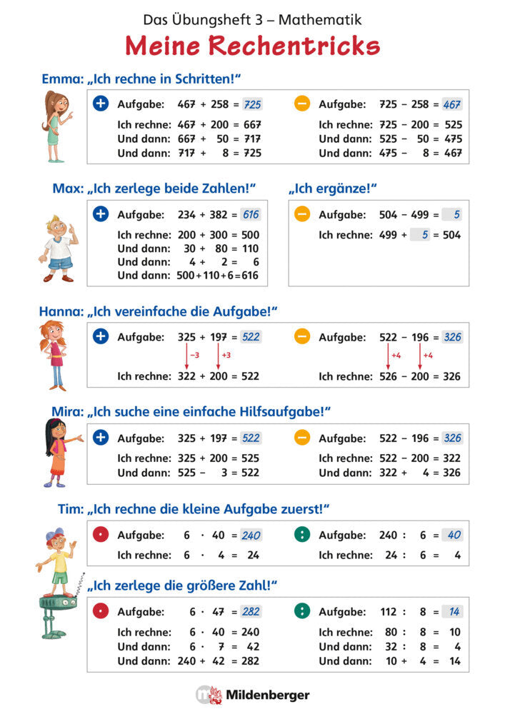 Das Übungsheft Mathematik 3 - Poster Meine Rechentricks (Nina Simon)